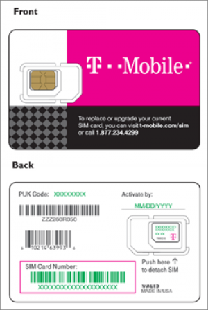 T-Mobile Triple Punch Sim Card
